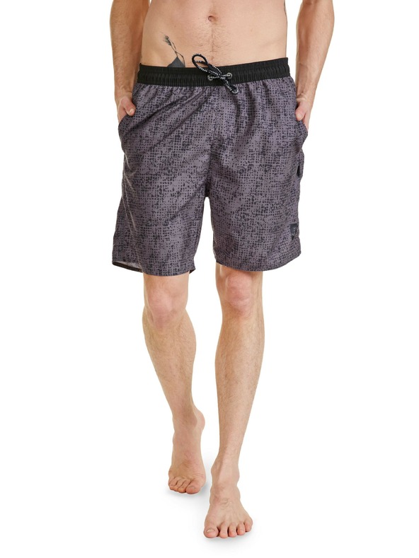 Sam 73 Tmavě šedé pánské vzorované kraťasy SAM 73 Noah