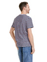 Sam 73 Tmavě modré pánské pruhované tričko SAM 73 Martin