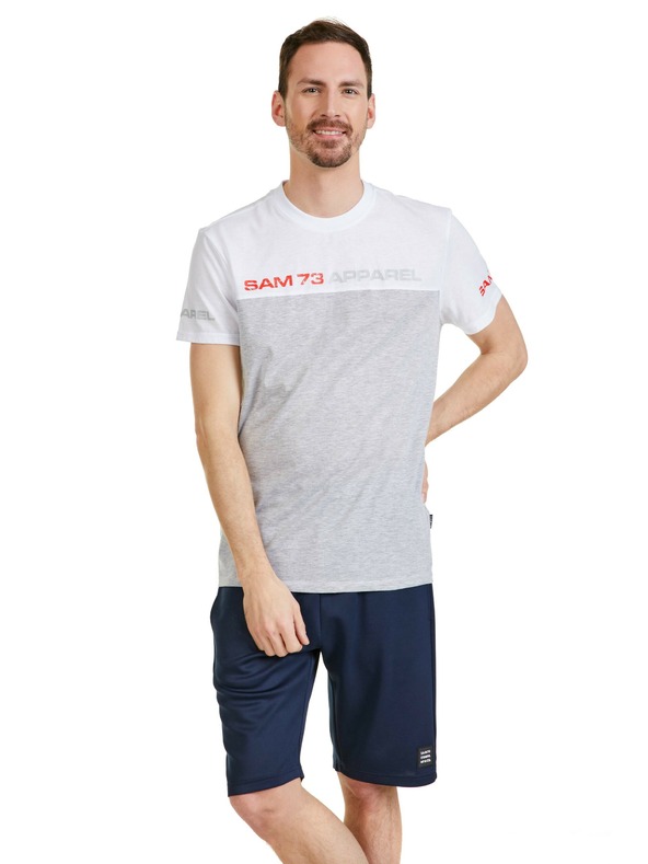 Sam 73 Bílé pánské tričko SAM 73 Malcolm