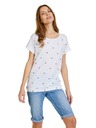 Sam 73 Bílé dámské vzorované tričko SAM 73 Roxanne