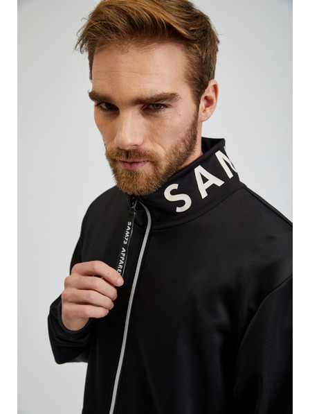 Sam 73 Černá pánská mikina na zip SAM73 Stephen