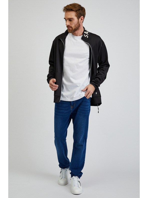 Sam 73 Černá pánská mikina na zip SAM73 Stephen