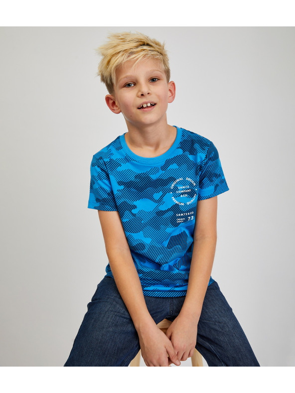 Sam 73 Modré klučičí bavlněné army tričko SAM73 Hydrus