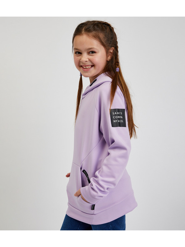 Sam 73 Světle fialová holčičí mikina s kapucí SAM73 Virgo
