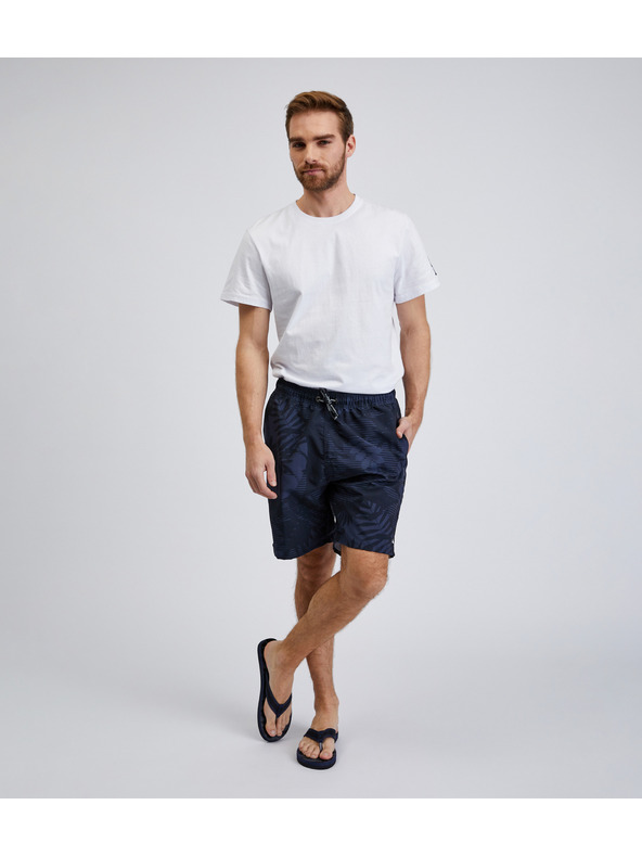 Sam 73 Tmavě modré pánské vzorované plavky SAM73 Leo