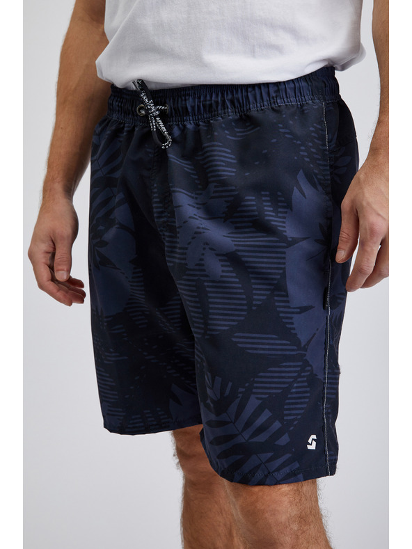 Sam 73 Tmavě modré pánské vzorované plavky SAM73 Leo