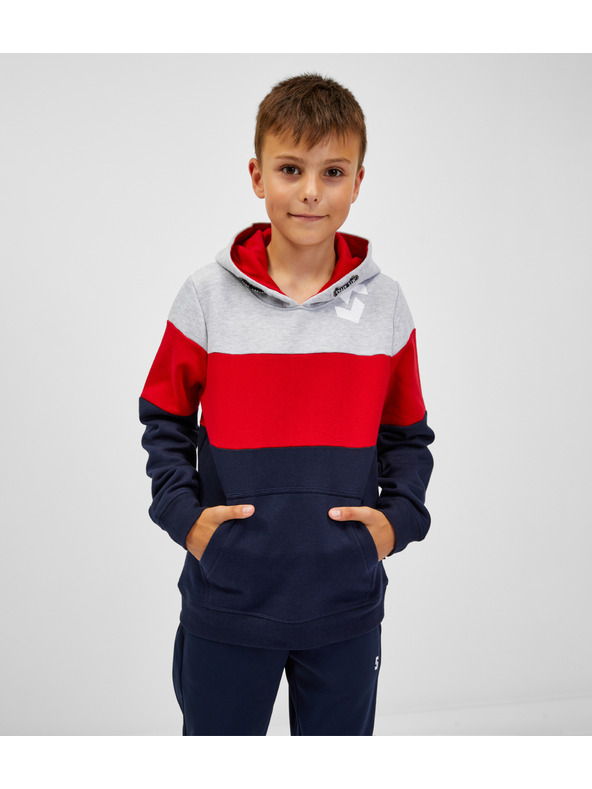 Sam 73 Modro-červená klučičí mikina s kapucí SAM 73 Leael