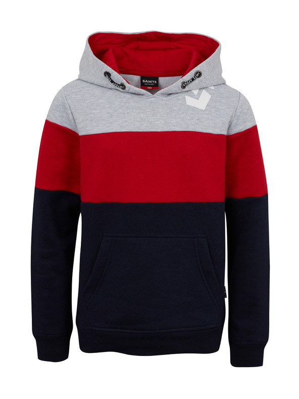 Sam 73 Modro-červená klučičí mikina s kapucí SAM 73 Leael