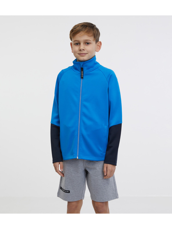 Sam 73 Modrá klučičí mikina na zip SAM 73 Nana