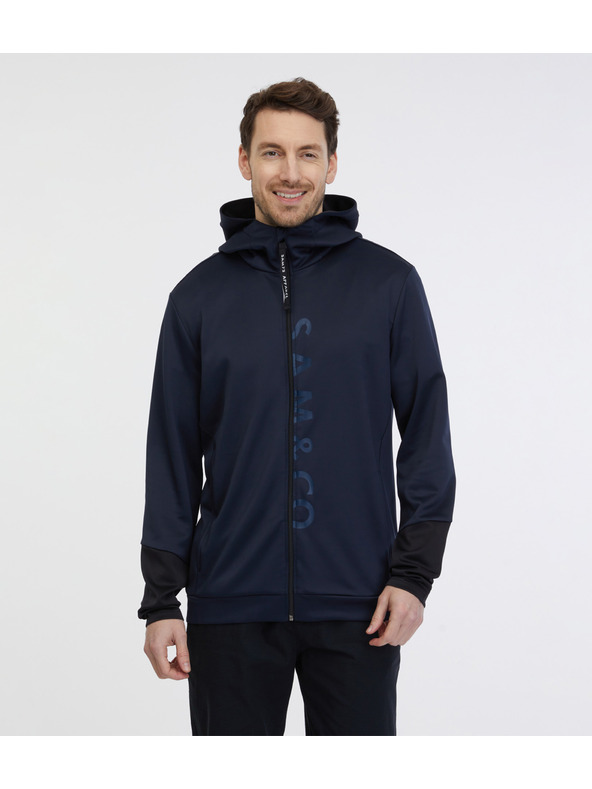 Sam 73 Tmavě modrá pánská mikina na zip SAM 73 Emanuel