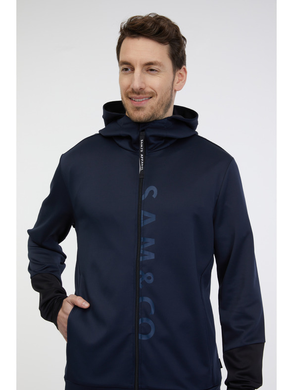 Sam 73 Tmavě modrá pánská mikina na zip SAM 73 Emanuel