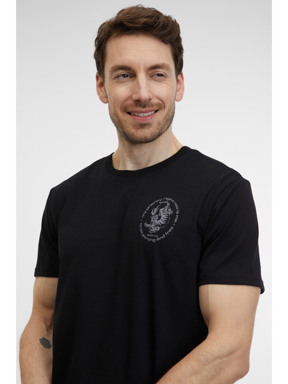 Sam 73 Černé pánské tričko SAM 73 Felipe