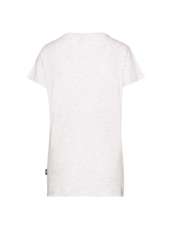Sam 73 Světle šedé dámské žíhané tričko s potiskem SAM 73