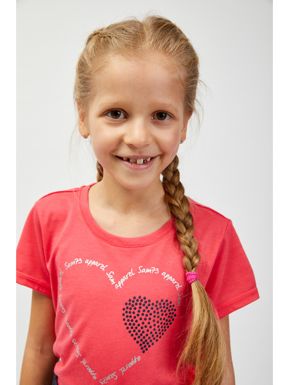 Sam 73 Tmavě růžové dívčí tričko SAM 73 Alaina