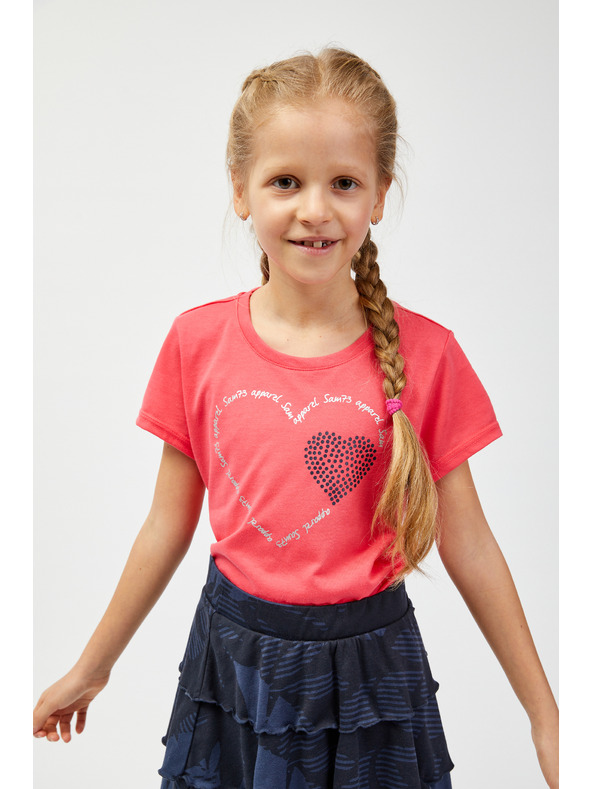 Sam 73 Tmavě růžové dívčí tričko SAM 73 Alaina
