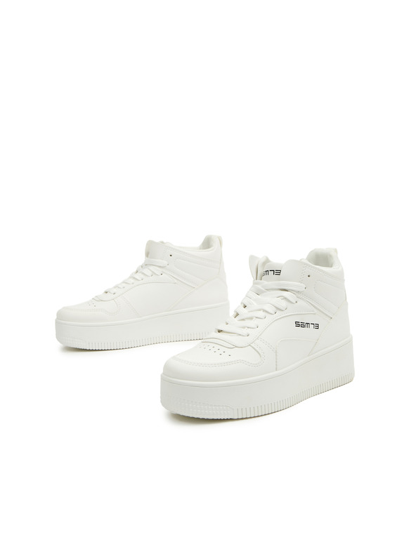 Sam 73 Bílé dámské kotníkové tenisky na platformě SAM 73 FRIGG