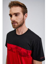 Sam 73 Černo-červené panské tričko SAM73 Cetus