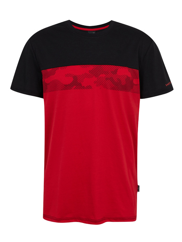 Sam 73 Černo-červené panské tričko SAM73 Cetus