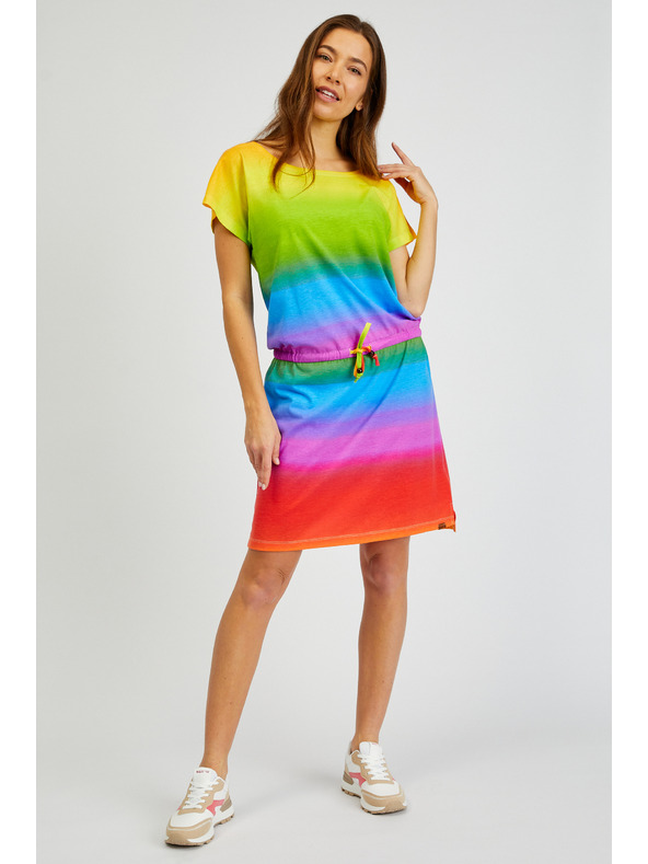 Sam 73 Modro-žluté dámské šaty SAM73 Fena