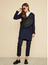ZOOT.lab Tmavě modrý dámský kabát s příměsí vlny ZOOT.lab Klara