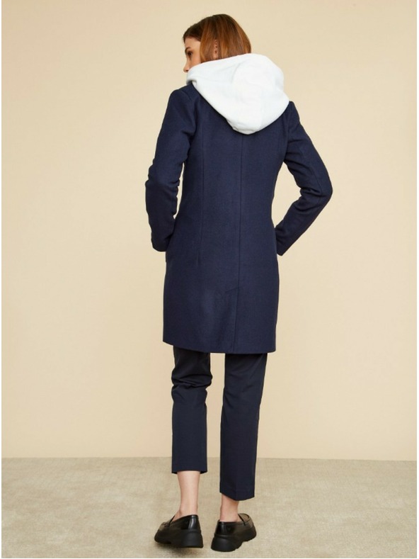 ZOOT.lab Tmavě modrý dámský kabát s příměsí vlny ZOOT.lab Klara