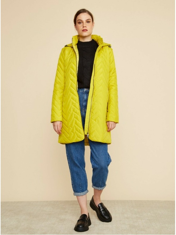 ZOOT.lab Zelenožlutý dámský prošívaný kabát ZOOT.lab Molly