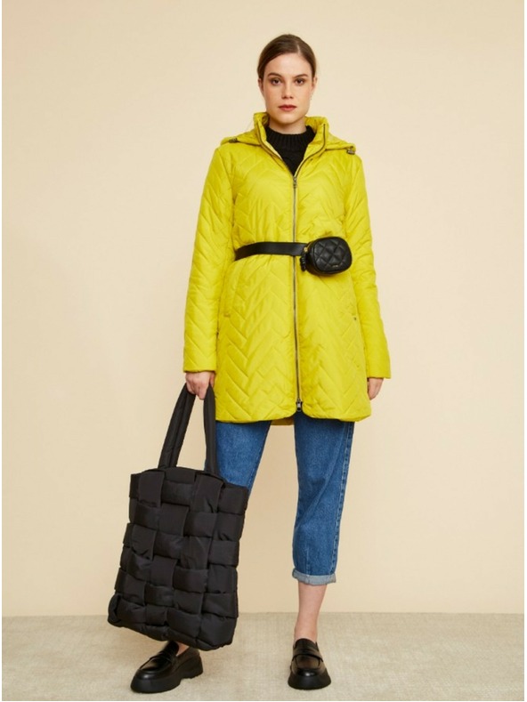 ZOOT.lab Zelenožlutý dámský prošívaný kabát ZOOT.lab Molly