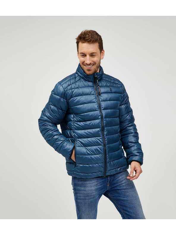 Sam 73 Tmavě modrá pánská prošívaná bunda SAM 73 Otto