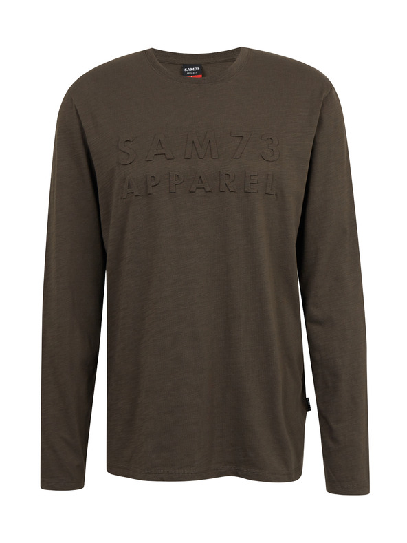 Sam 73 Khaki pánské tričko s dlouhým rukávem SAM 73 Mindart