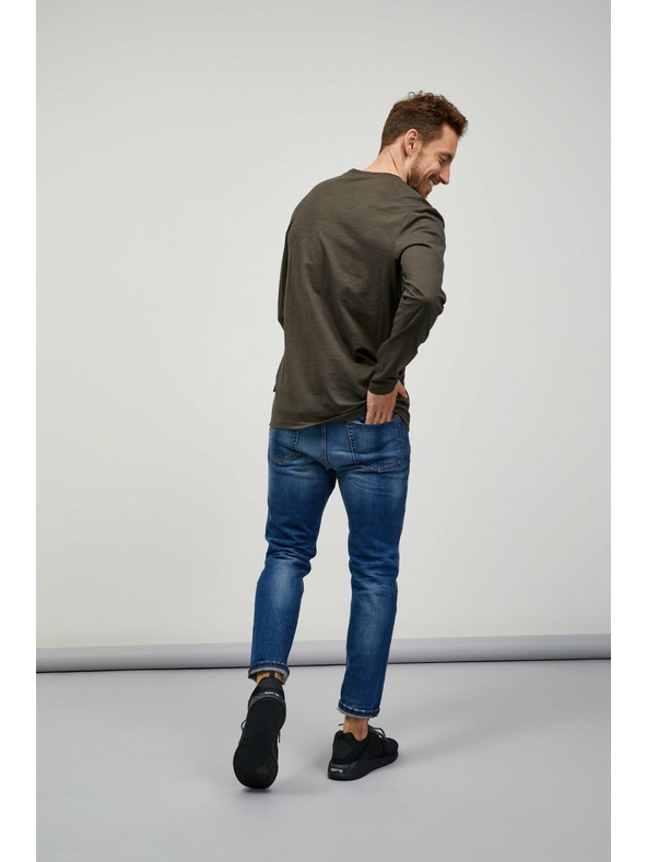 Sam 73 Khaki pánské tričko s dlouhým rukávem SAM 73 Mindart