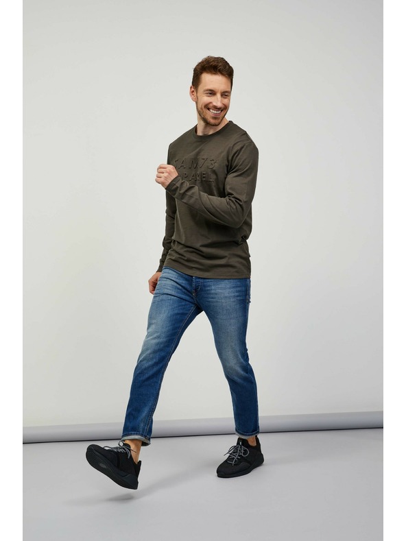 Sam 73 Khaki pánské tričko s dlouhým rukávem SAM 73 Mindart
