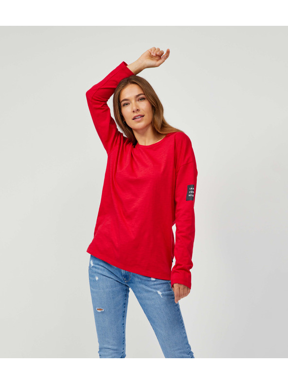 Sam 73 Červené dámské tričko s dlouhým rukávem SAM 73 Ariasa