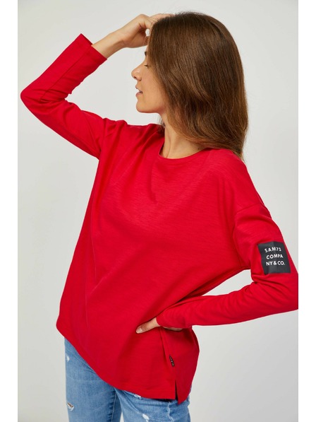 Sam 73 Červené dámské tričko s dlouhým rukávem SAM 73 Ariasa