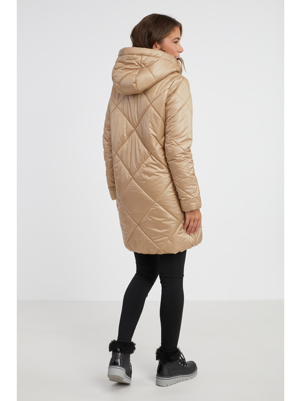 Sam 73 Béžový dámský prošívaný kabát SAM 73 Clarice