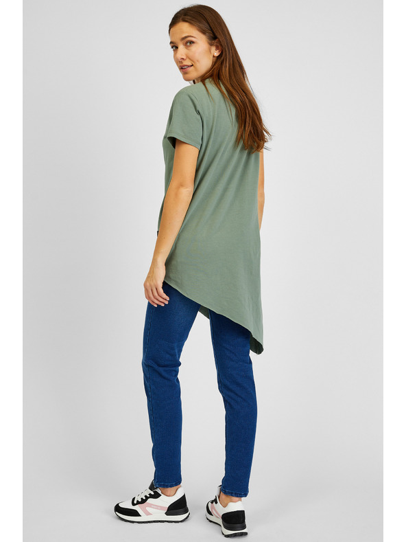 Sam 73 Zelené dámské tričko asymetrického střihu SAM73 Lacerta