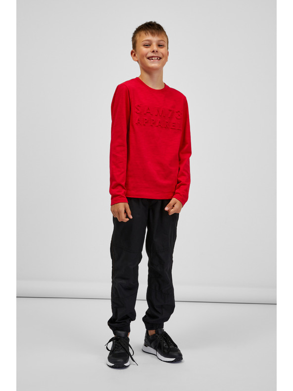 Sam 73 Červené klučičí tričko s dlouhým rukávem SAM 73 Celdor