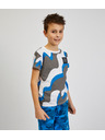 Sam 73 Šedo-modré klučičí vzorované tričko SAM 73 Oscar