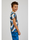 Sam 73 Šedo-modré klučičí vzorované tričko SAM 73 Oscar