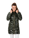 Sam 73 Khaki dámský prošívaný vzorovaný kabát SAM 73 Alisha