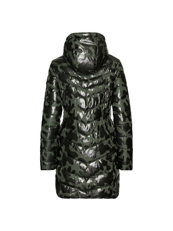 Sam 73 Khaki dámský prošívaný vzorovaný kabát SAM 73 Alisha