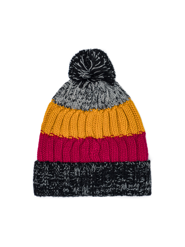 Sam 73 Žluto-šedá pruhovaná čepice SAM 73