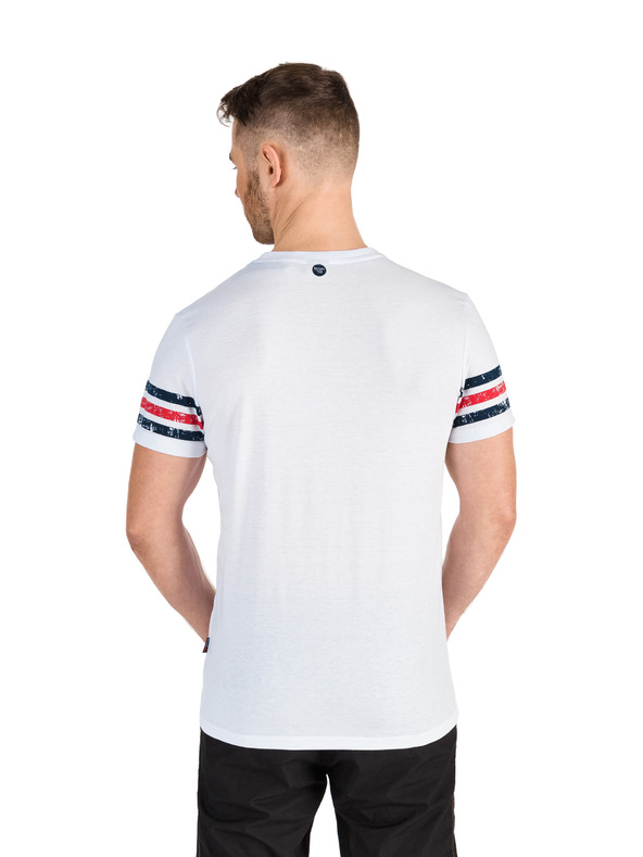 Sam 73 Bílé pánské tričko s potiskem SAM 73