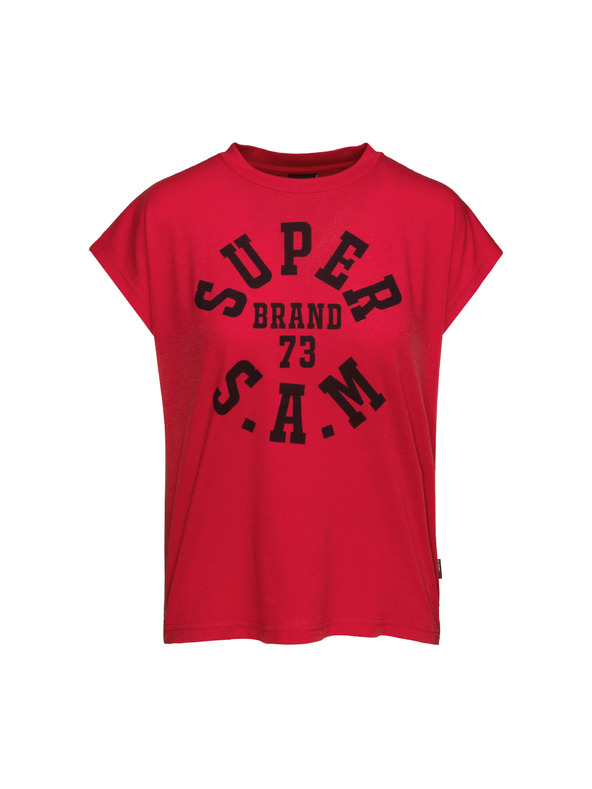 Sam 73 Červené dámské tričko s potiskem SAM 73