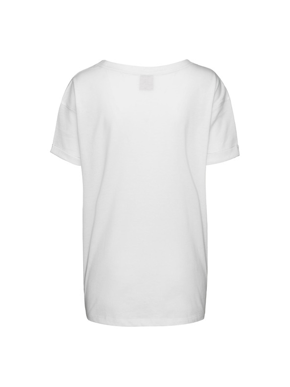 Sam 73 Bílé dámské volné tričko s potiskem SAM 73