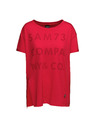 Sam 73 Červené dámské volné tričko s potiskem SAM 73