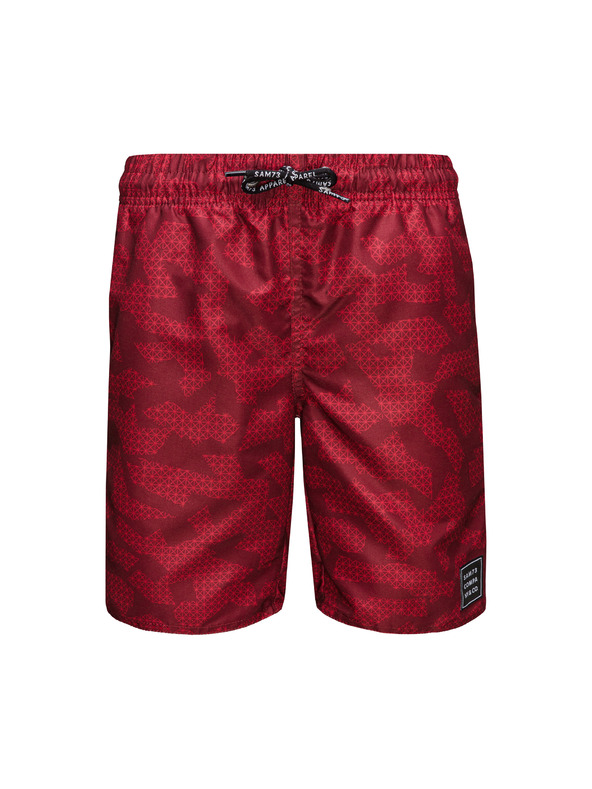 Sam 73 Červené klučičí vzorované plavky SAM 73