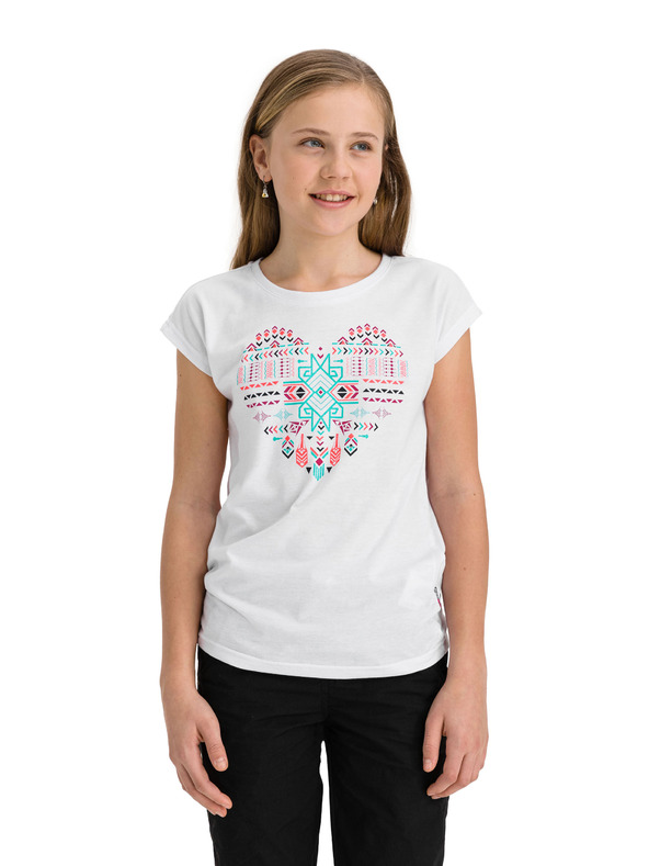 Sam 73 Bílé holčičí tričko s potiskem SAM 73