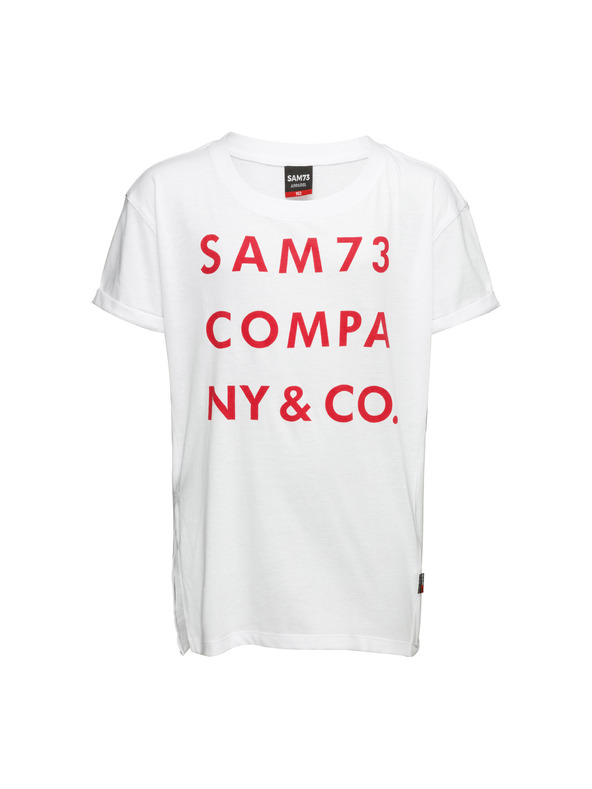 Sam 73 Bílé holčičí tričko s potiskem SAM 73
