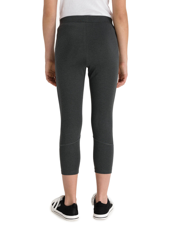 Sam 73 Tmavě šedé holčičí zkrácené legíny s potiskem SAM 73