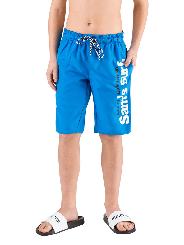 Sam 73 Modré klučičí plavky s potiskem SAM 73